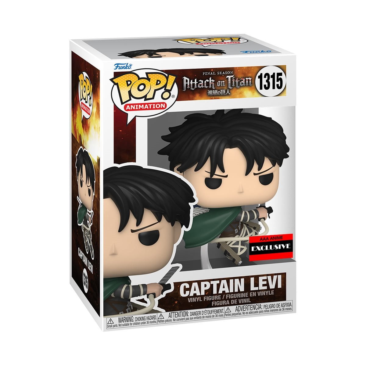 Funko Pop! Animation Attack On Titan Captain Levi #1315 AAA Anime Exclusive