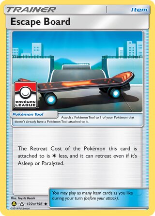 Pokemon Escape Board 122a/156 Yellow A Alternate Art
