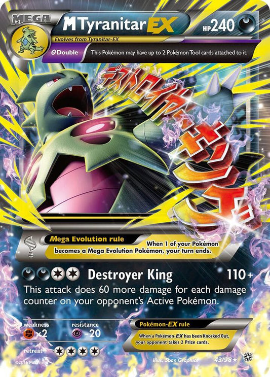 Pokemon M Tyranitar EX 43/98 Ancient Origins