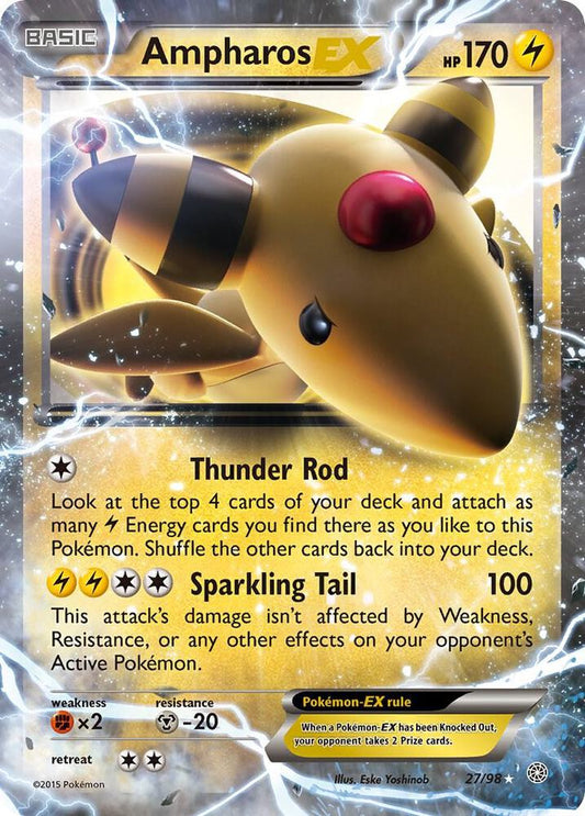 Pokemon Ampharos EX 27/98 Ancient Origins