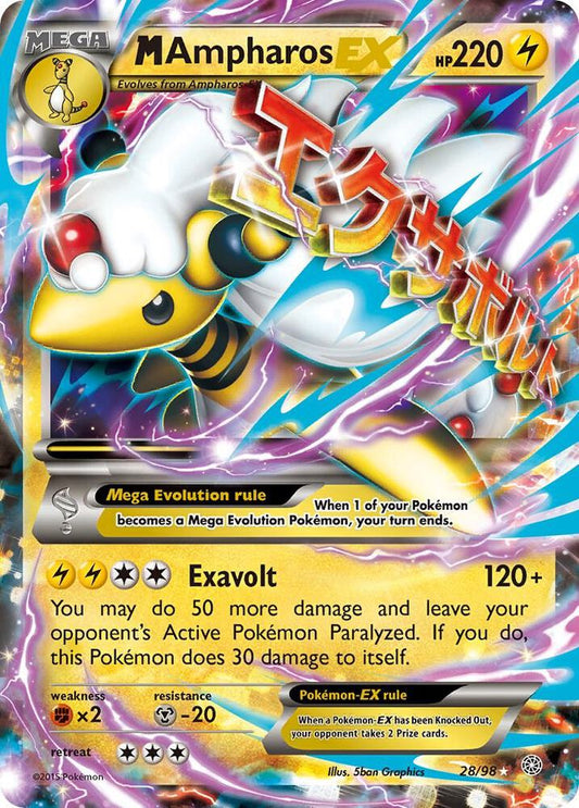 Pokemon M Ampharos EX 28/98 Ancient Origins