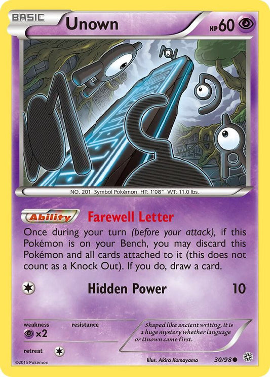 Pokemon Unown 30/98 Ancient Origins