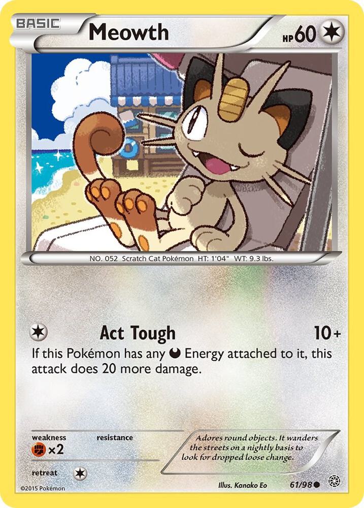 Pokemon Meowth 61/98 Ancient Origins