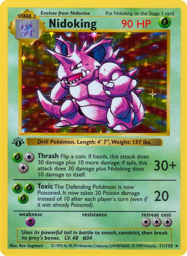 Pokemon Nidoking #11 Base Set