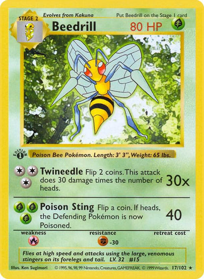 Pokemon Beedrill #17 Base Set