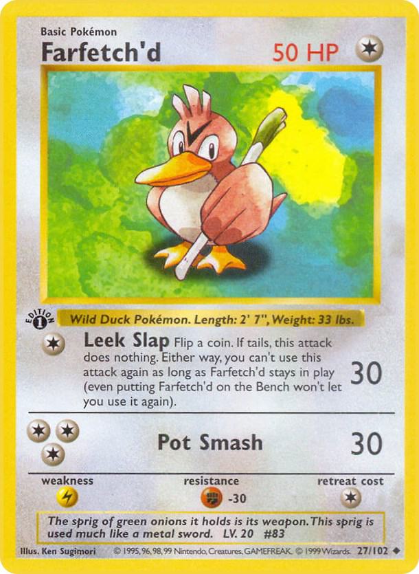 Pokemon Farfetch'd #27 Base Set