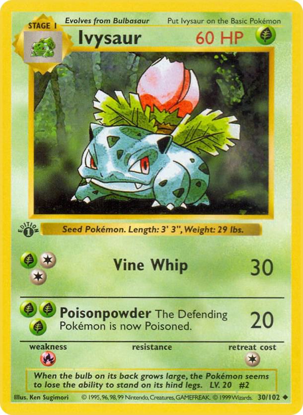 Pokemon Ivysaur #30 Base Set