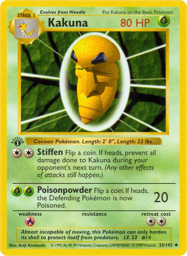 Pokemon Kakuna #33 Base Set