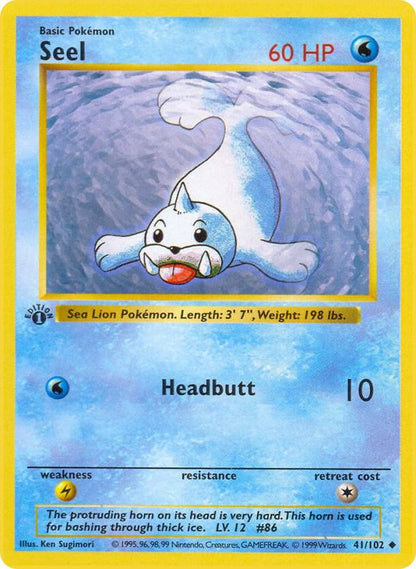 Pokemon Seel #41 Base Set