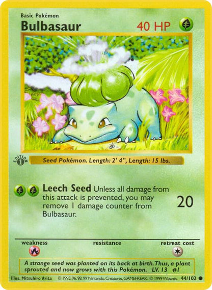 Pokemon Bulbasaur #44 Base Set