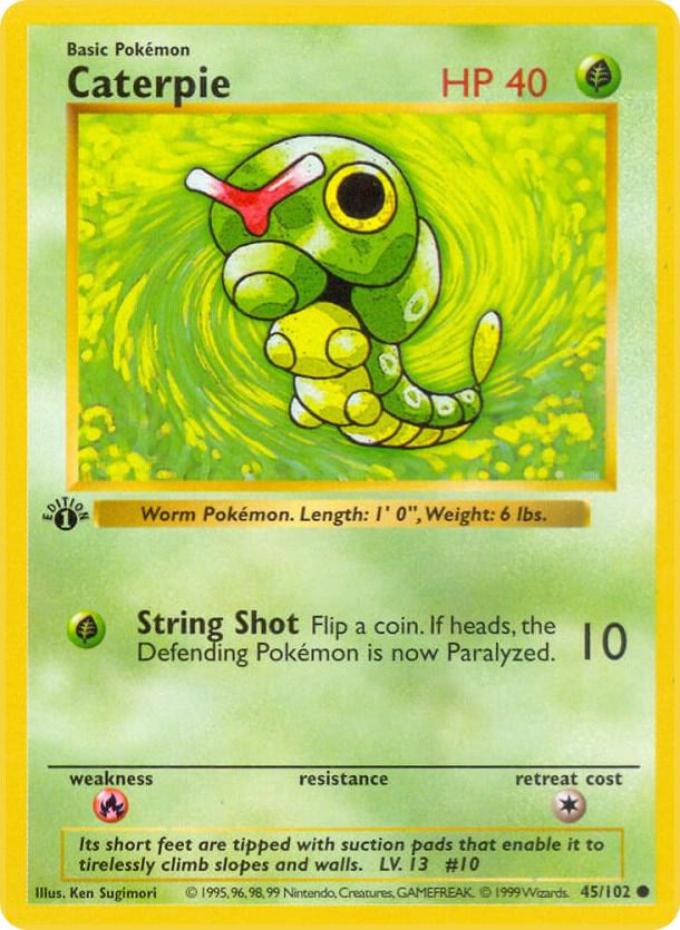 Pokemon Caterpie #45 Base Set