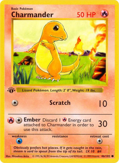 Pokemon Charmander #46 Base Set