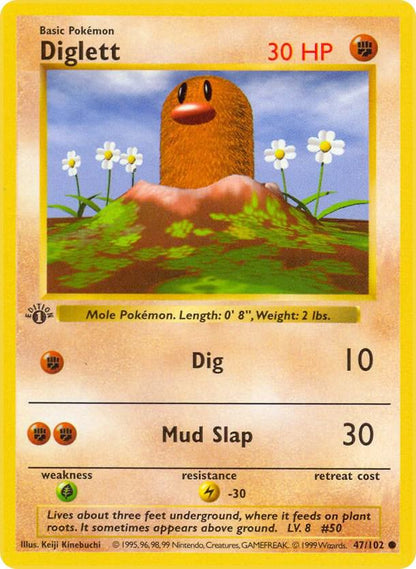 Pokemon Diglett #47 Base Set