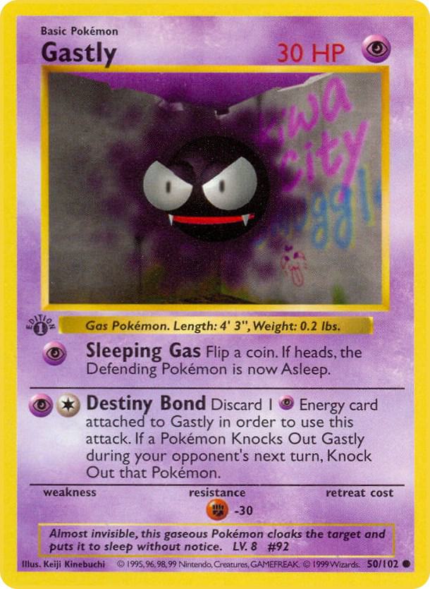Pokemon Gastly #50 Base Set
