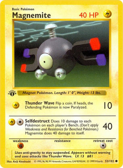 Pokemon Magnemite #53 Base Set
