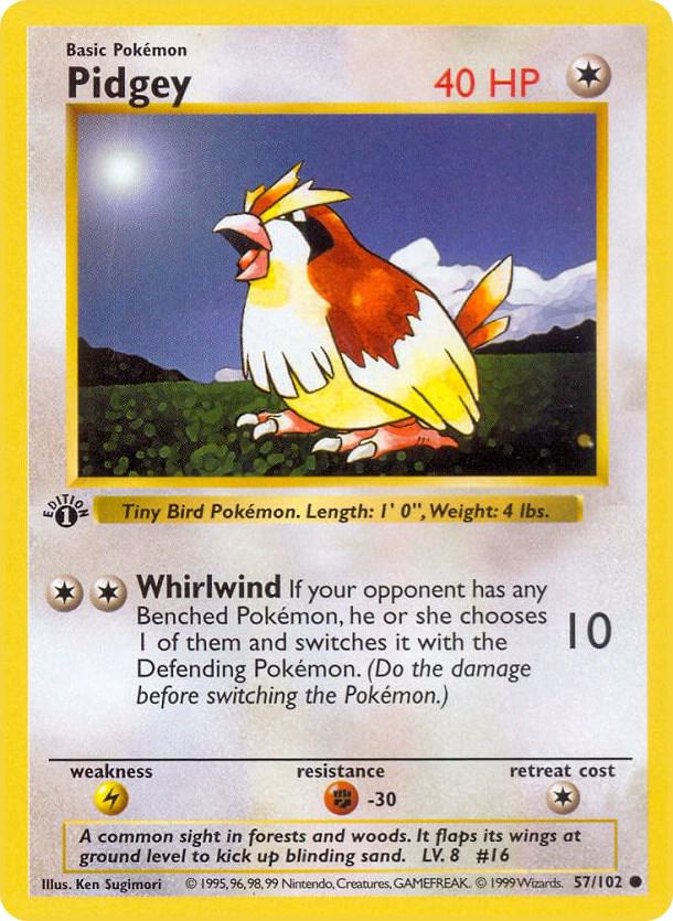 Pokemon Pidgey #57 Base Set