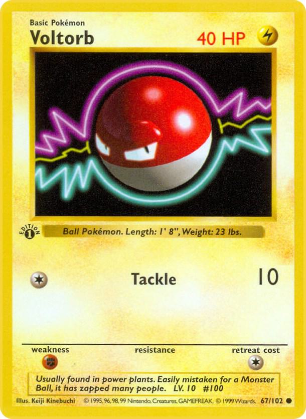 Pokemon Voltorb #67 Base Set
