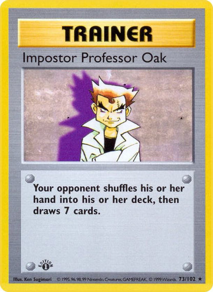 Pokemon Imposter Professor Oak #73 Base Set