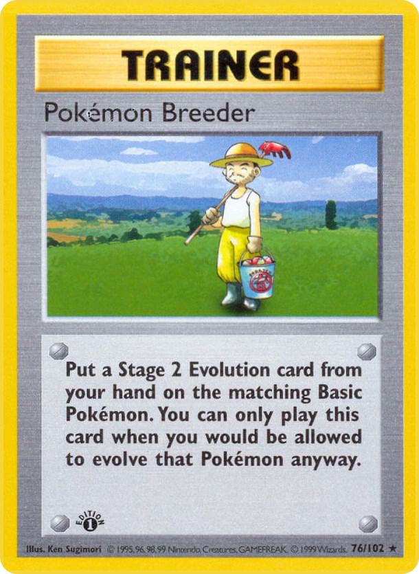 Pokemon Breeder #76 Base Set