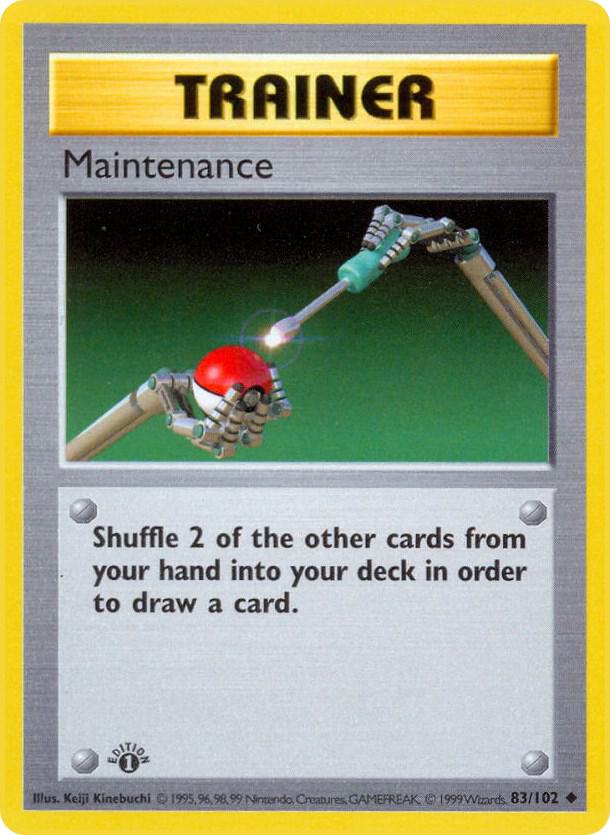 Pokemon Maintenance #83 Base Set
