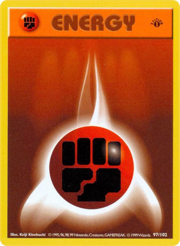 Pokemon Fighting Energy #97 Base Set