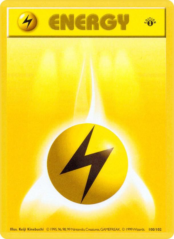 Pokemon Lightning Energy #100 Base Set