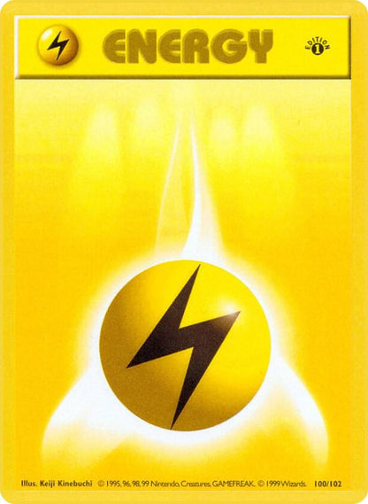 Pokemon Lightning Energy #100 Base Set