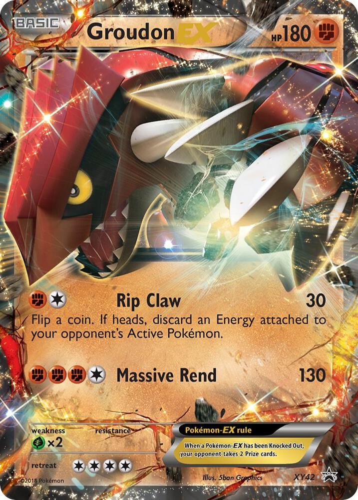 Pokemon Groudon EX XY42 XY Black Star Promos