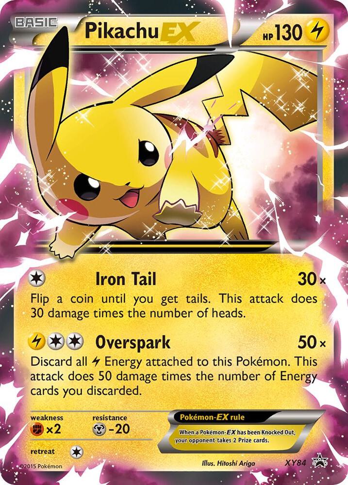 Pokemon Pikachu EX XY84 XY Black Star Promos