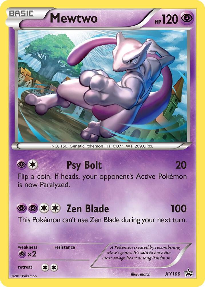 Pokemon Mewtwo XY100 XY Black Star Promos
