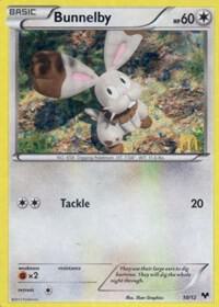Pokemon Bunnelby 10/12 McDonald's Collection 2014