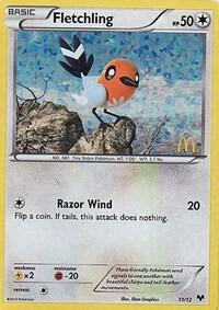 Pokemon Fletchling 11/12 McDonald's Collection 2014