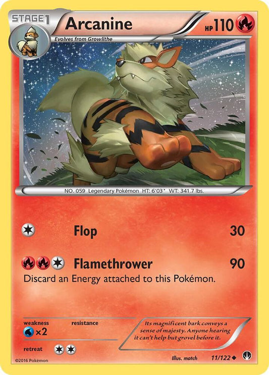 Pokemon Arcanine 11/122 BREAKpoint