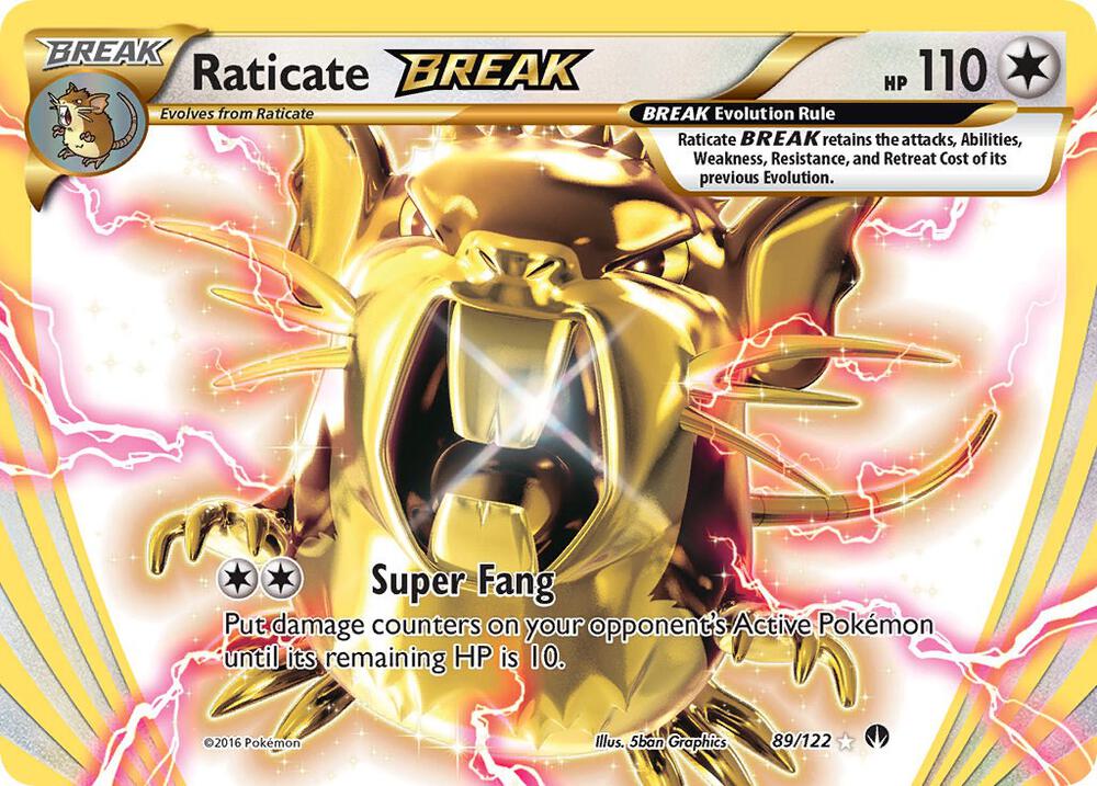 Pokemon Raticate BREAK 89/122 BREAKpoint