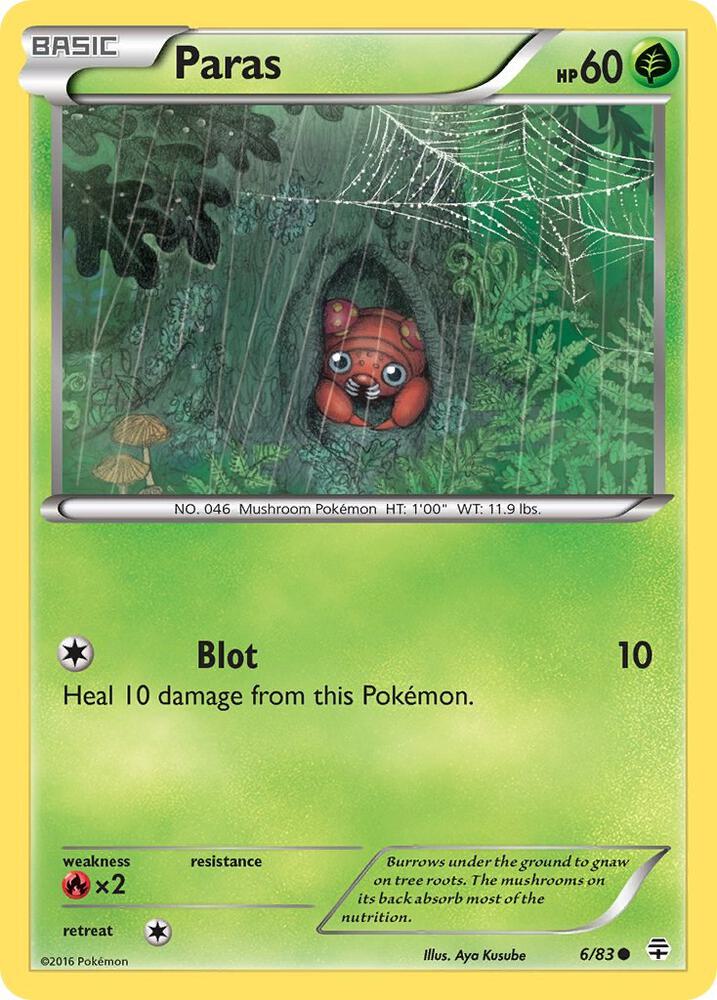 Pokemon Paras 6/83 Generations