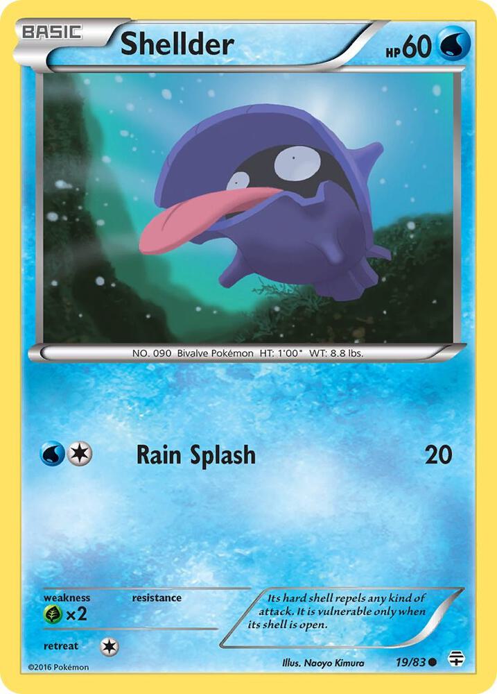 Pokemon Shellder 19/83 Generations