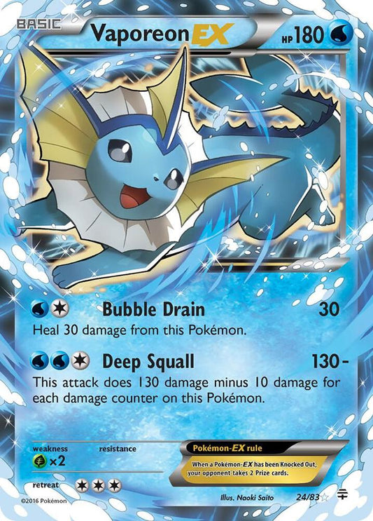 Pokemon Vaporeon EX 24/83 Generations