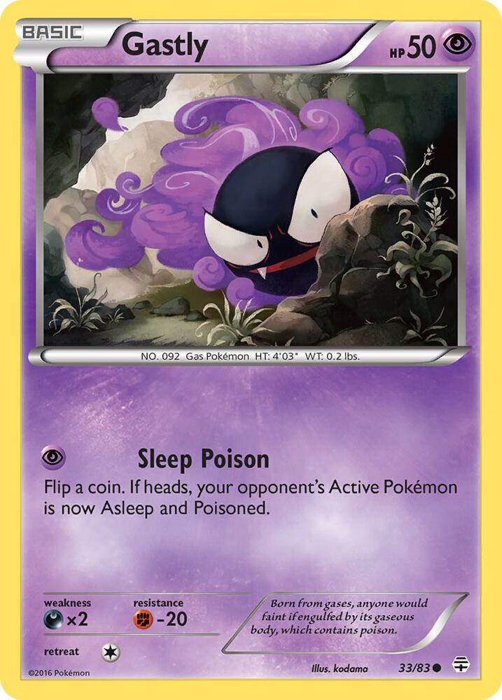 Pokemon Gastly 33/83 Generations