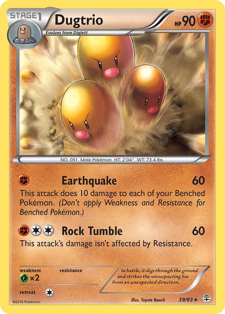 Pokemon Dugtrio 39/83 Generations