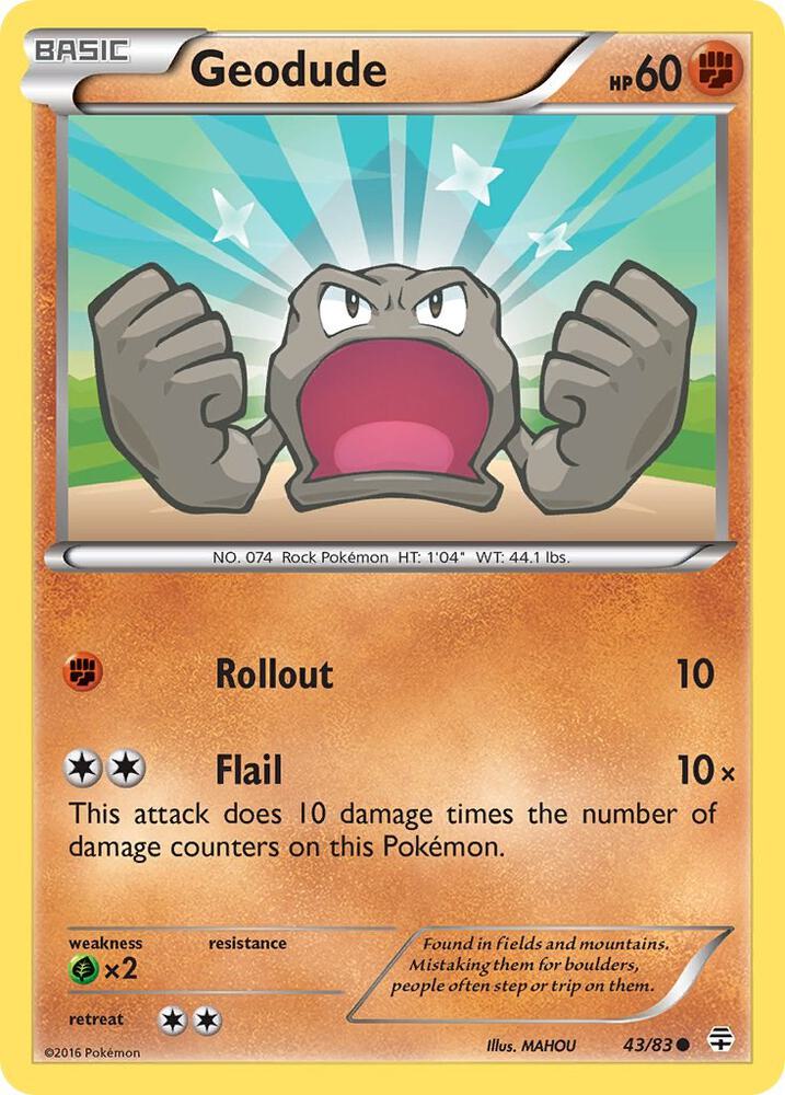 Pokemon Geodude 43/83 Generations