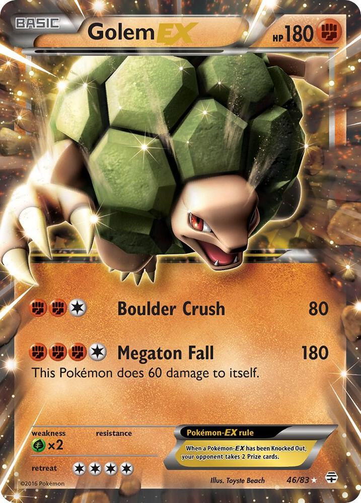 Pokemon Golem EX 46/83 Generations