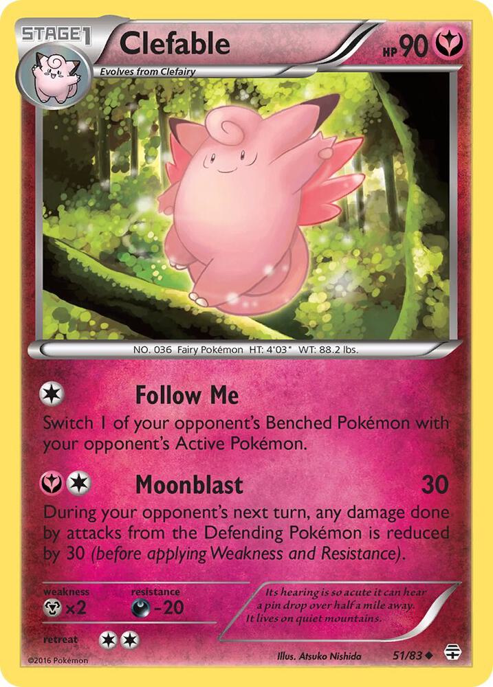 Pokemon Clefable 51/83 Generations