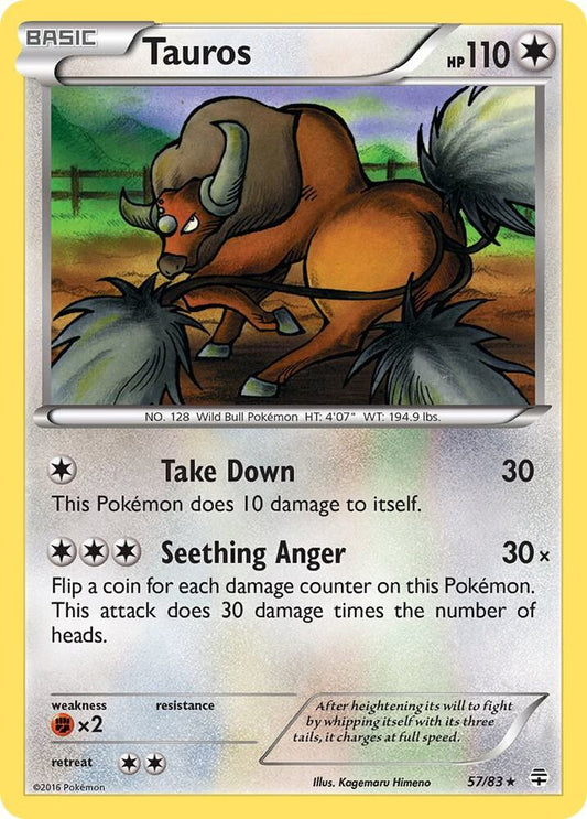 Pokemon Tauros 57/83 Generations