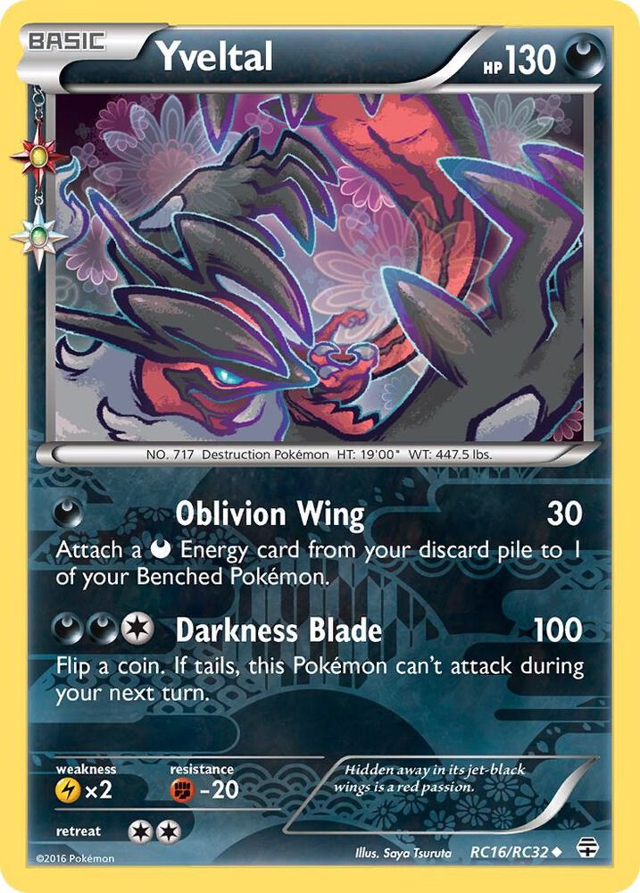 Pokemon Yveltal RC16/RC32 Generations