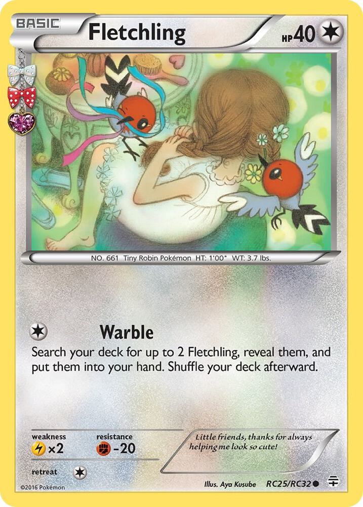 Pokemon Fletchling RC25/RC32 Generations