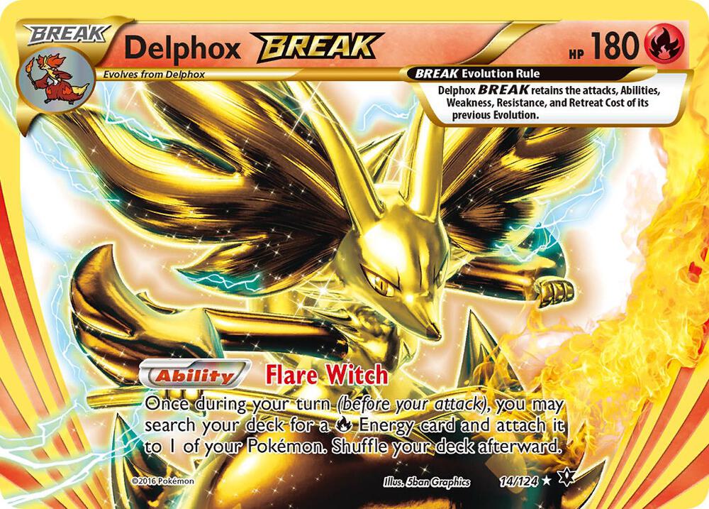 Pokemon Delphox BREAK 14/124 Fates Collide