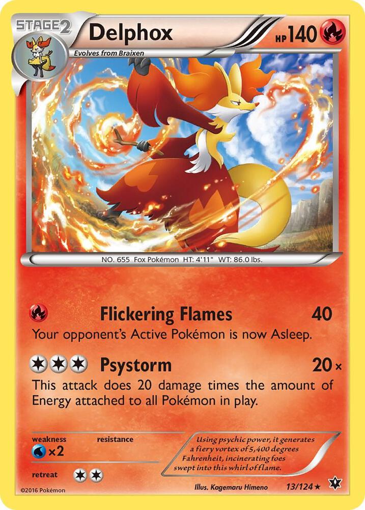 Pokemon Delphox 13/124 Fates Collide
