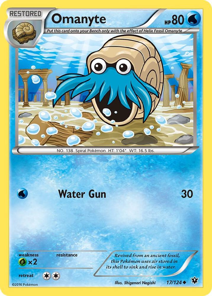 Pokemon Omanyte 17/124 Fates Collide