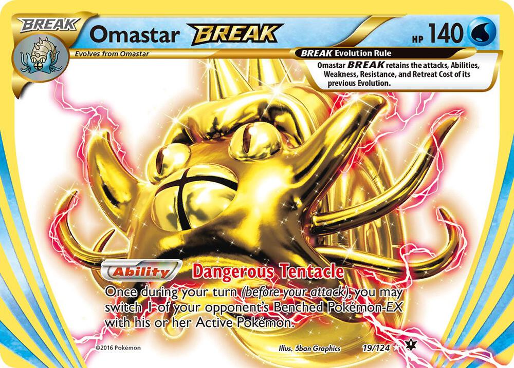 Pokemon Omastar BREAK 19/124 Fates Collide