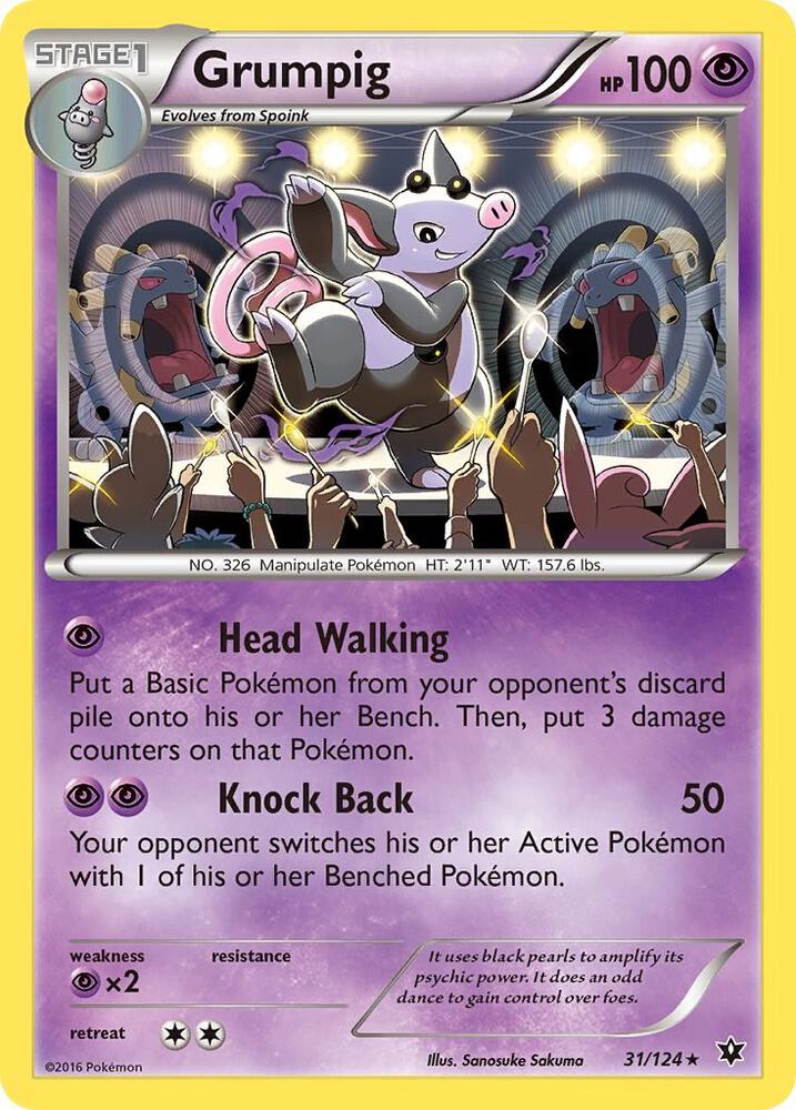 Pokemon Grumpig 31/124 Fates Collide